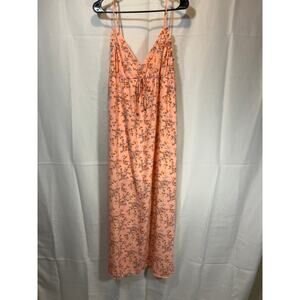 Women’s City Studio Pink Floral Maxi Dress in Size L. Adjustable Spaghetti Strap